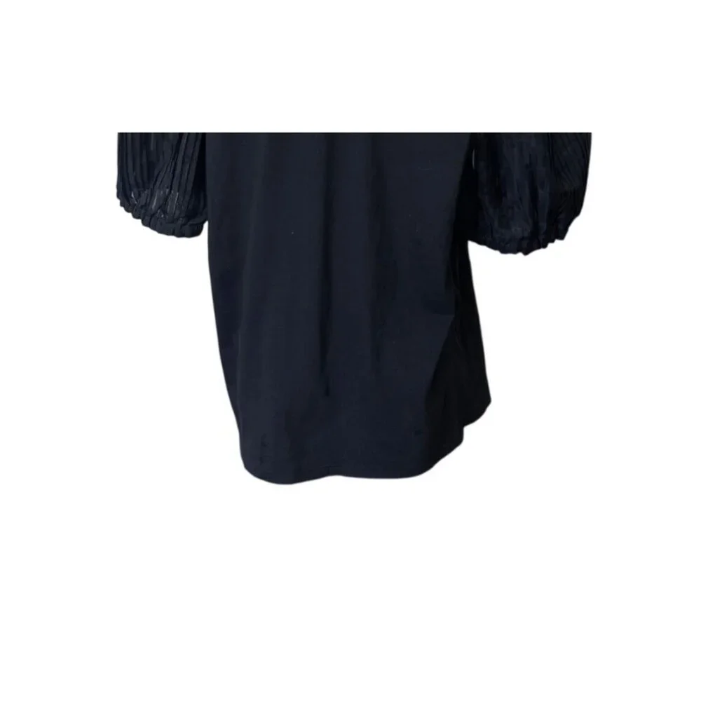 Express Womens Puff Sleeve Peasant Top Size L NWT Cotton Cottagecore Lagenlook - Picture 6 of 11